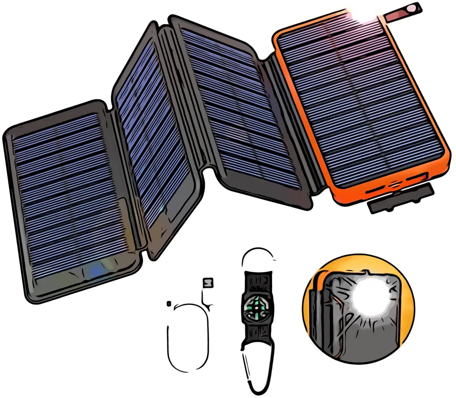 Foto: das Solarpanel mit Anbauteilen